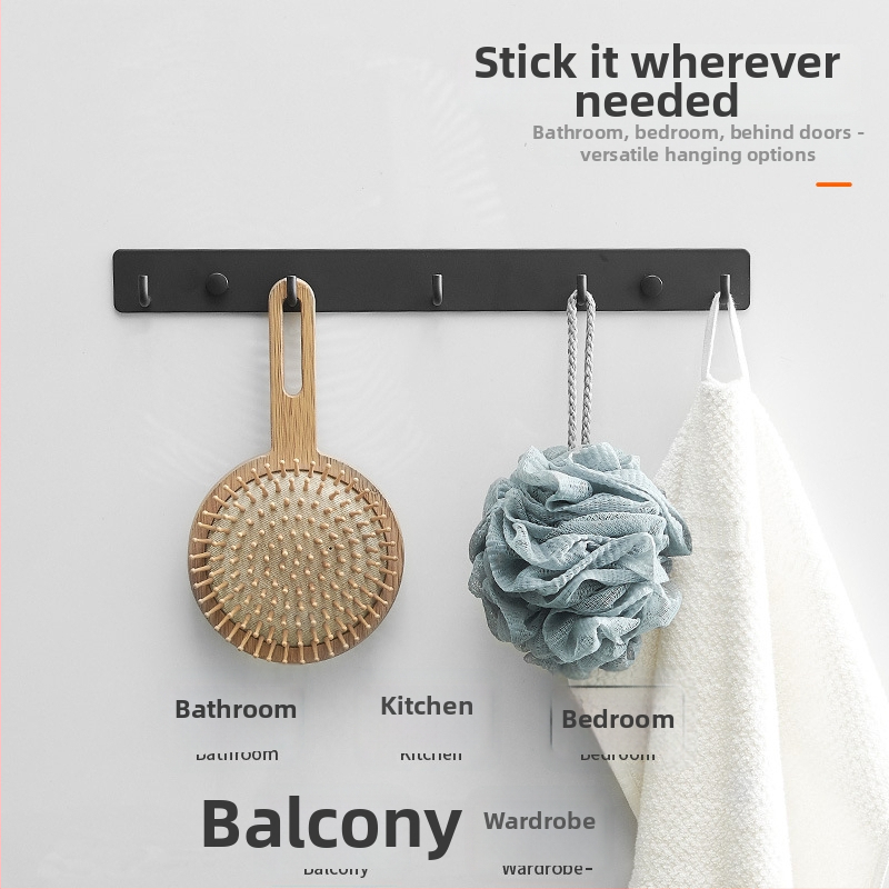 Nástenný háčik na kuchyňu, vstupné dvere a kúpeľňu — space aluminum, 120 g, moderný minimalistický štýl