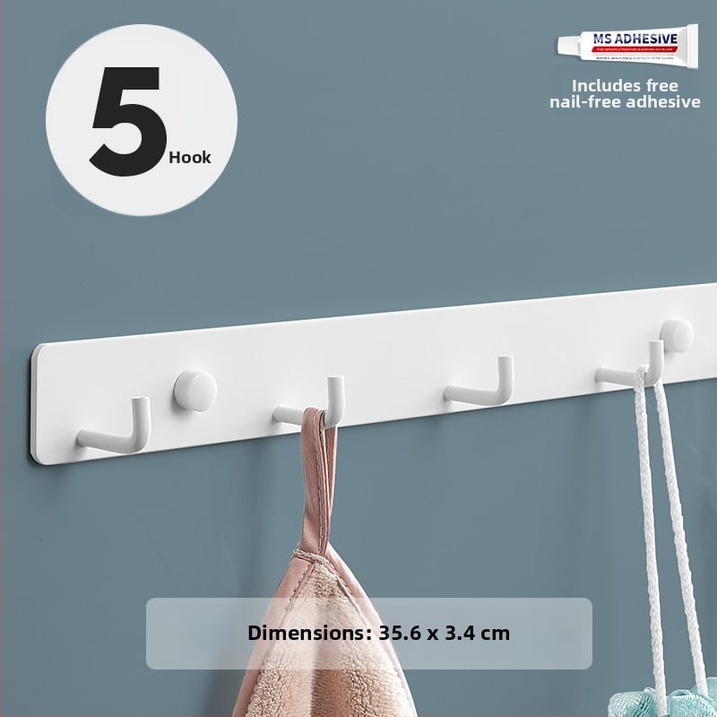 Без пробиване стенно закачало за кухня, антре и баня — space алуминий, 120 г, модерен минималистичен стил