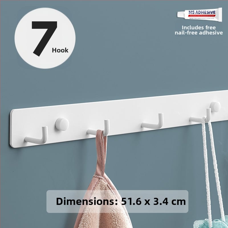 Без пробиване стенно закачало за кухня, антре и баня — space алуминий, 120 г, модерен минималистичен стил