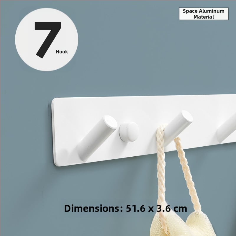 Без пробиване стенно закачало за кухня, антре и баня — space алуминий, 120 г, модерен минималистичен стил