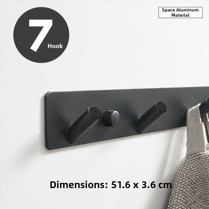 Без пробиване стенно закачало за кухня, антре и баня — space алуминий, 120 г, модерен минималистичен стил