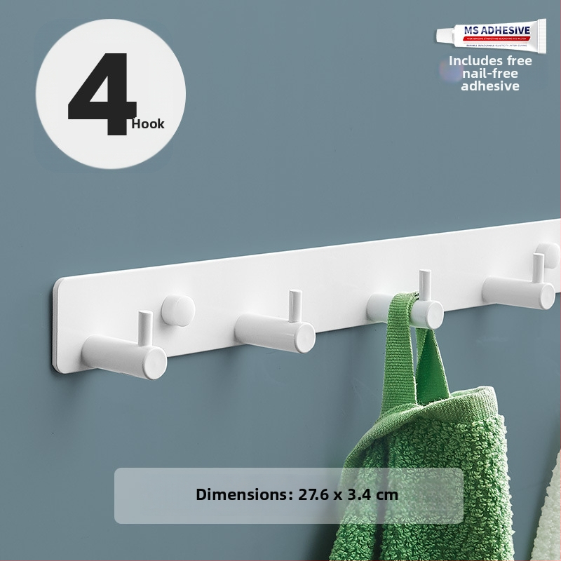 Без пробиване стенно закачало за кухня, антре и баня — space алуминий, 120 г, модерен минималистичен стил