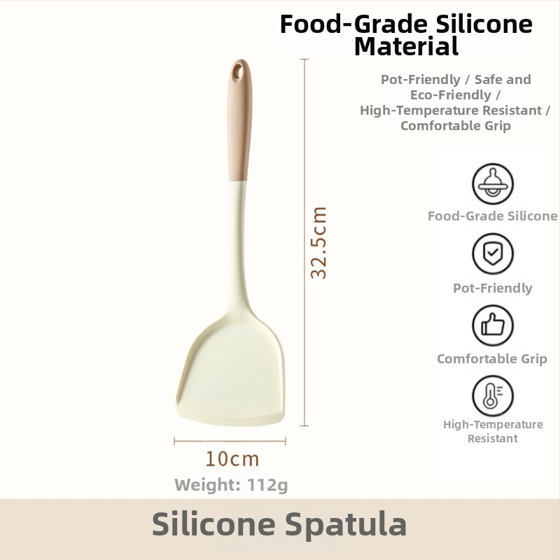 Xukang sada silikónových špachtlí, 4 diely, s klipom na jedlo a lyžicou na polievku, nelepivé, protišmykové, odolné voči teplu