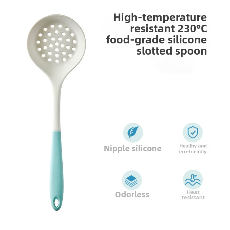 Xukang sada silikónových špachtlí, 4 diely, s klipom na jedlo a lyžicou na polievku, nelepivé, protišmykové, odolné voči teplu
