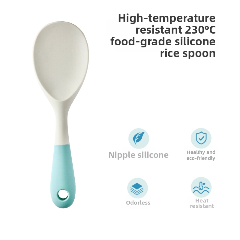 Xukang sada silikónových špachtlí, 4 diely, s klipom na jedlo a lyžicou na polievku, nelepivé, protišmykové, odolné voči teplu