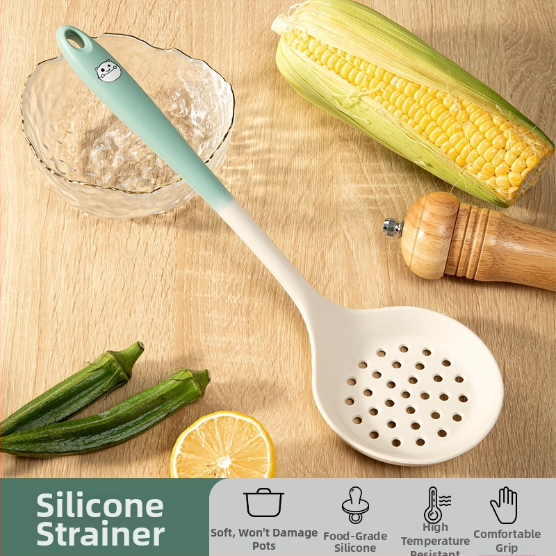 Xukang sada silikónových špachtlí, 4 diely, s klipom na jedlo a lyžicou na polievku, nelepivé, protišmykové, odolné voči teplu