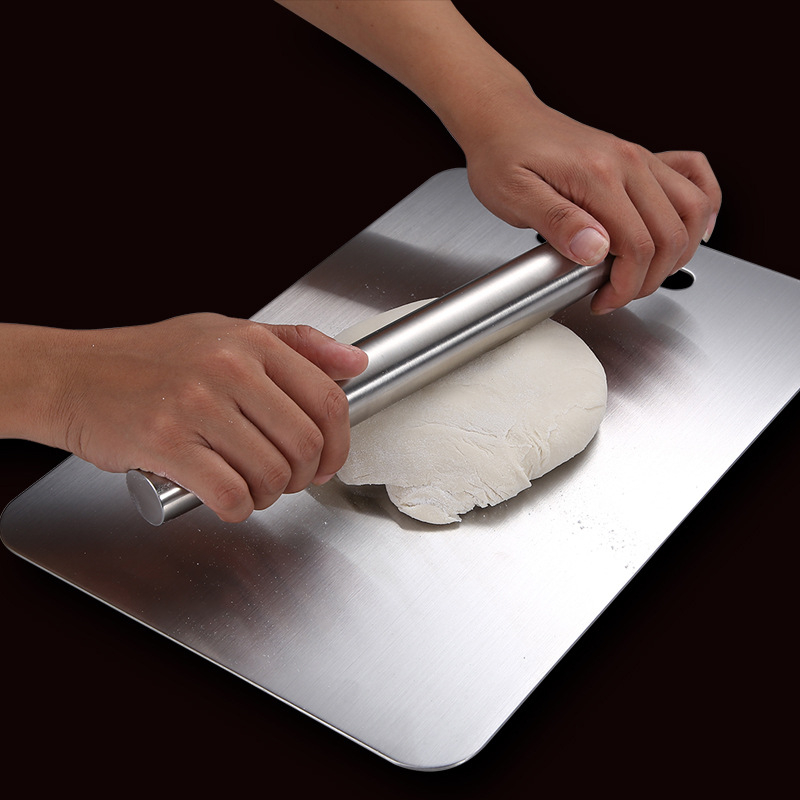 tocător din oțel inoxidabil, cu două fețe, de calitate alimentară, antibacterian, anti-alunecare