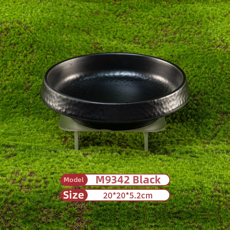 Melamínový plochý obdĺžnikový tanier na hot pot a grilovanie — lesklý povrch, jednofarebný vzor, prispôsobiteľný