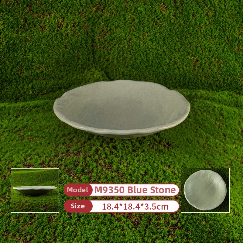 Melamínový plochý obdĺžnikový tanier na hot pot a grilovanie — lesklý povrch, jednofarebný vzor, prispôsobiteľný