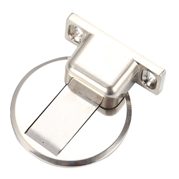 Stop ușă din aliaj zinc – priză la podea, fără găuri, silențios, invizibil, cu magnet pentru uși interioare din lemn (montaj CT-02, manual, stil modern)