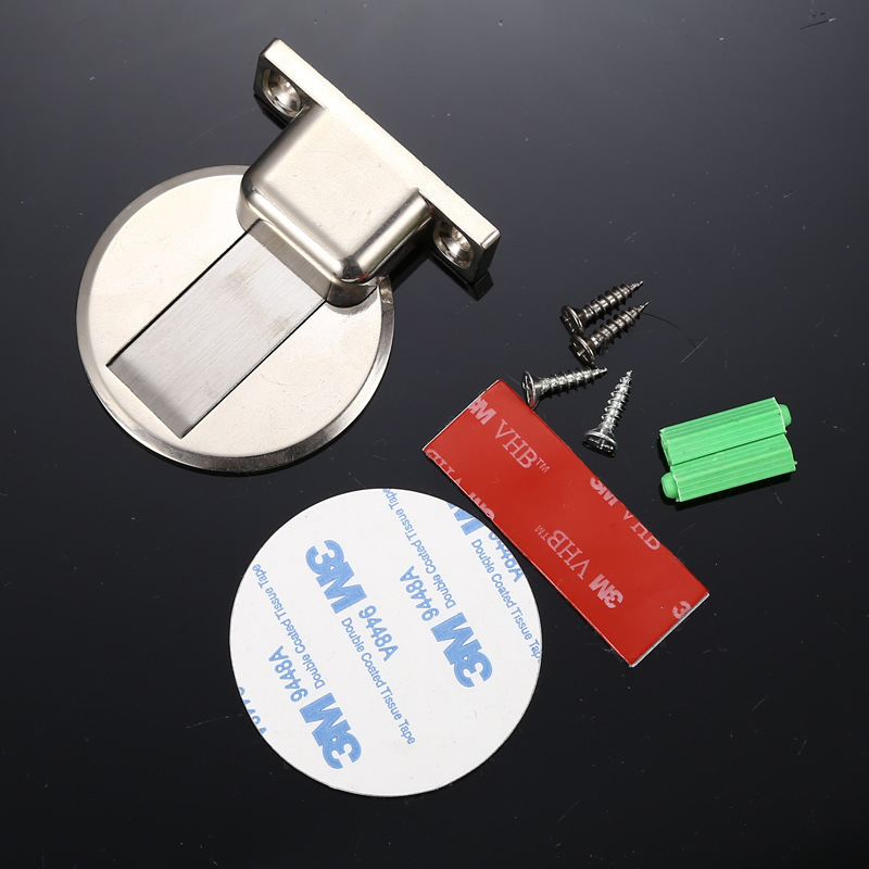 Stop ușă din aliaj zinc – priză la podea, fără găuri, silențios, invizibil, cu magnet pentru uși interioare din lemn (montaj CT-02, manual, stil modern)