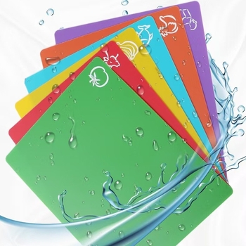 Műanyag vágódeszka antibakteriális és gombaellenes védelemmel, hordozható, kétoldalas