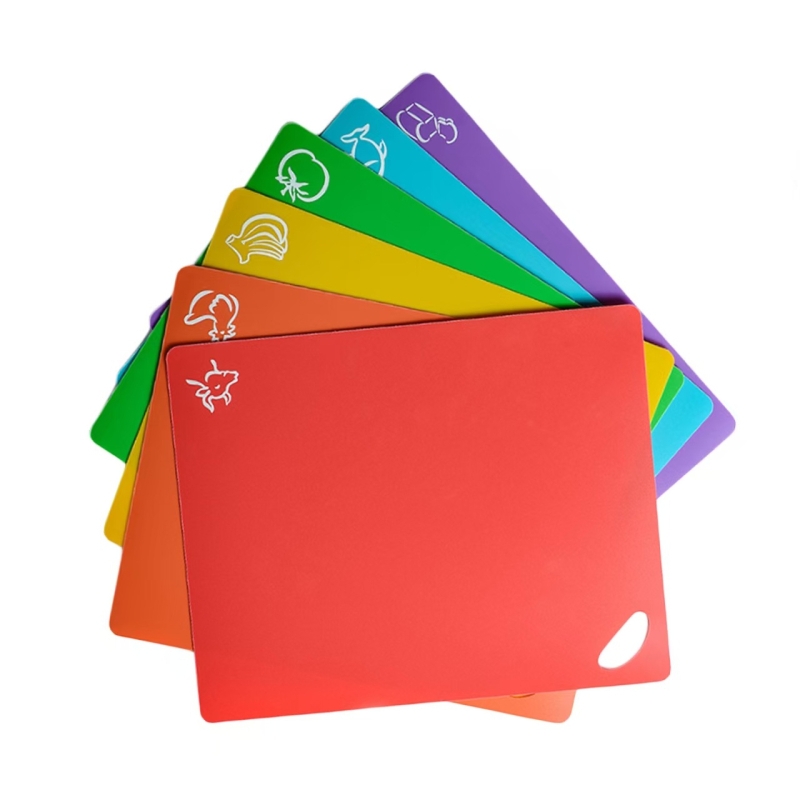 Műanyag vágódeszka antibakteriális és gombaellenes védelemmel, hordozható, kétoldalas