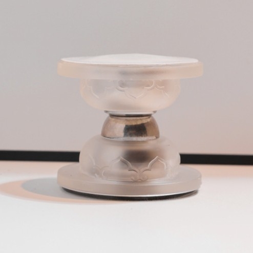 Stopper de ușă din silicon, fără găurire, montaj pe perete, design rotund lux, PVC/magnet, construcție standard