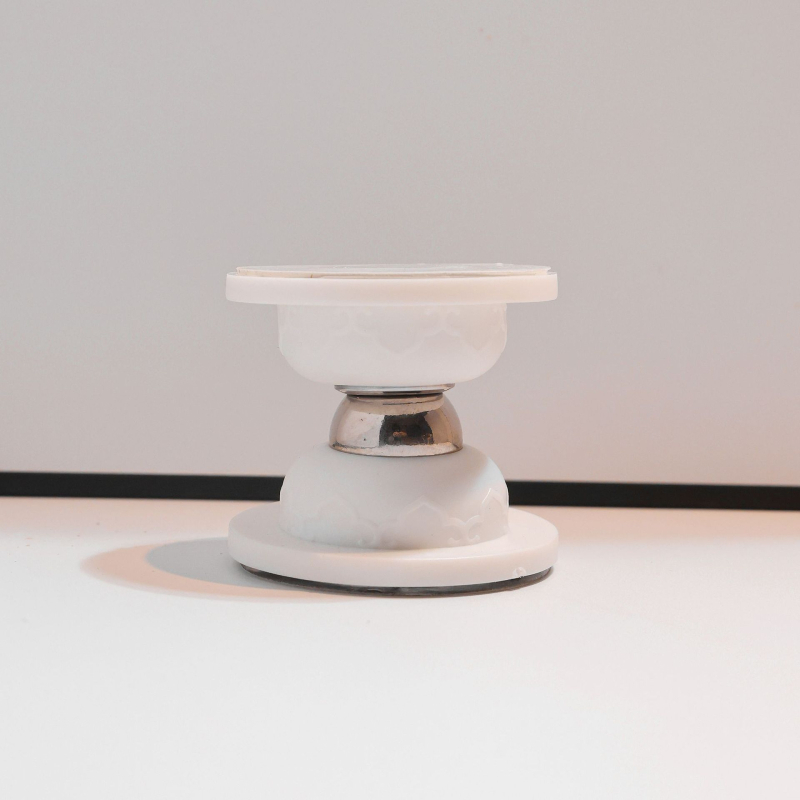 Stopper de ușă din silicon, fără găurire, montaj pe perete, design rotund lux, PVC/magnet, construcție standard