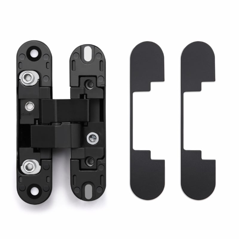 Τρισδιάστατη αόρατη μεντεσέ πόρτας – Κράμα Ψευδάργύρου, Μοντέλο B118, Ανοιγμα 180°, Μέγιστη Φορτίωση 45 kg ανά ζεύγος