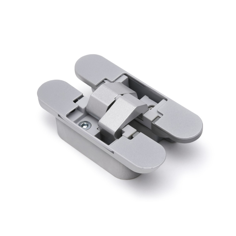 Τρισδιάστατη αόρατη μεντεσέ πόρτας – Κράμα Ψευδάργύρου, Μοντέλο B118, Ανοιγμα 180°, Μέγιστη Φορτίωση 45 kg ανά ζεύγος