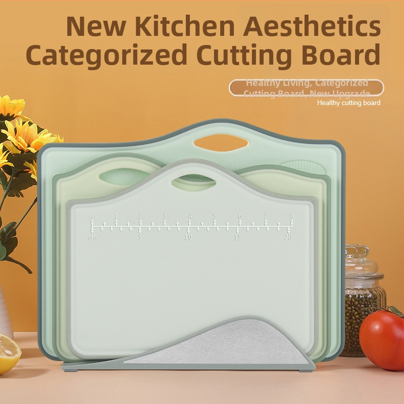Set dosiek na krájanie pre bábätká z PP - viacfunkčné plastové dosky na ovocie a detské jedlá, protišmykové, prenosné, pre domáce použitie, moderný minimalistický štýl (leto 2021)