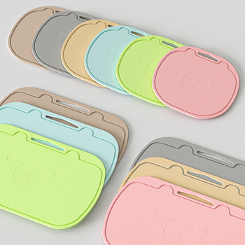 Πίνακας κοπής από σιλικόνη, μη ολισθηρός, αντιβακτηριακός και αντιμυκητιακός, διπλής όψης, κατάλληλος για ωμά και μαγειρευμένα τρόφιμα