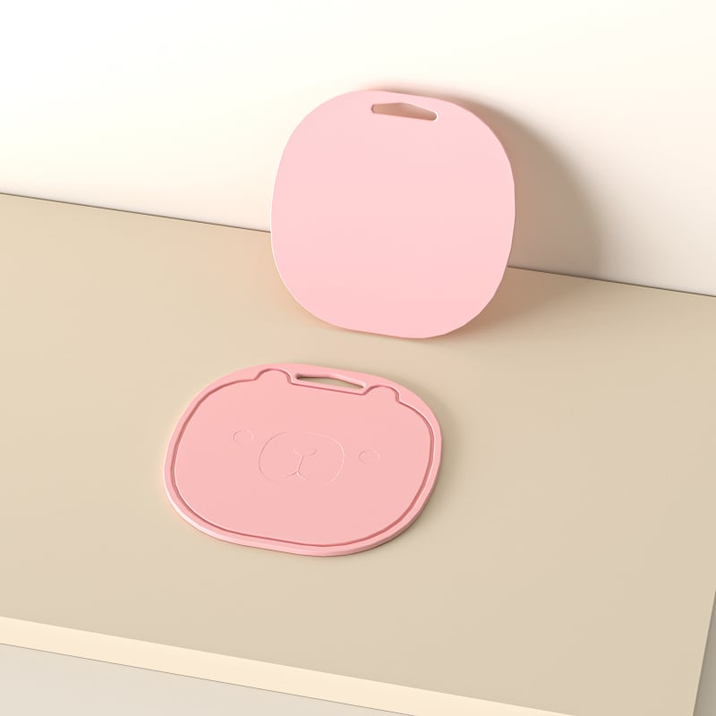 Πίνακας κοπής από σιλικόνη, μη ολισθηρός, αντιβακτηριακός και αντιμυκητιακός, διπλής όψης, κατάλληλος για ωμά και μαγειρευμένα τρόφιμα