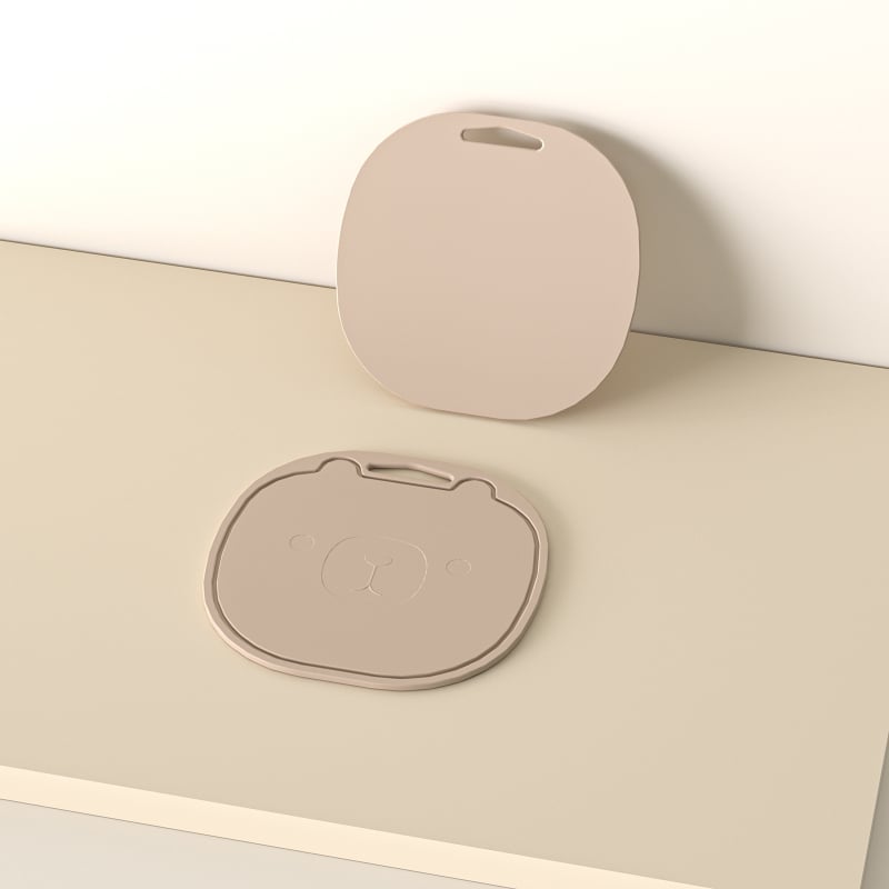 Πίνακας κοπής από σιλικόνη, μη ολισθηρός, αντιβακτηριακός και αντιμυκητιακός, διπλής όψης, κατάλληλος για ωμά και μαγειρευμένα τρόφιμα