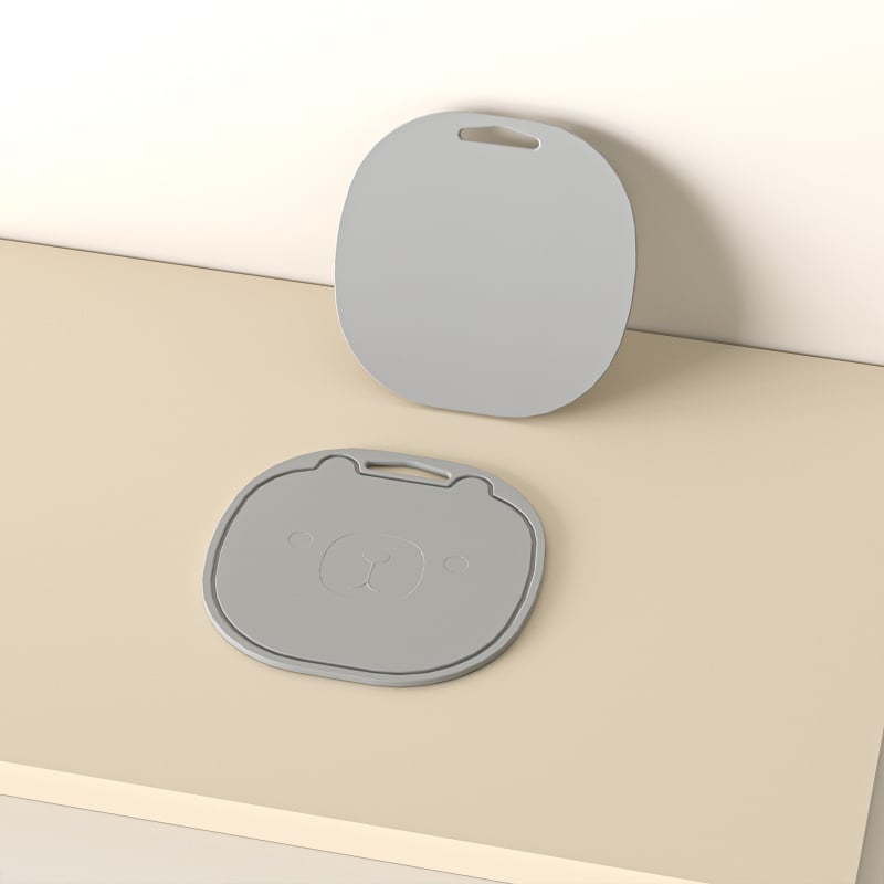 Πίνακας κοπής από σιλικόνη, μη ολισθηρός, αντιβακτηριακός και αντιμυκητιακός, διπλής όψης, κατάλληλος για ωμά και μαγειρευμένα τρόφιμα