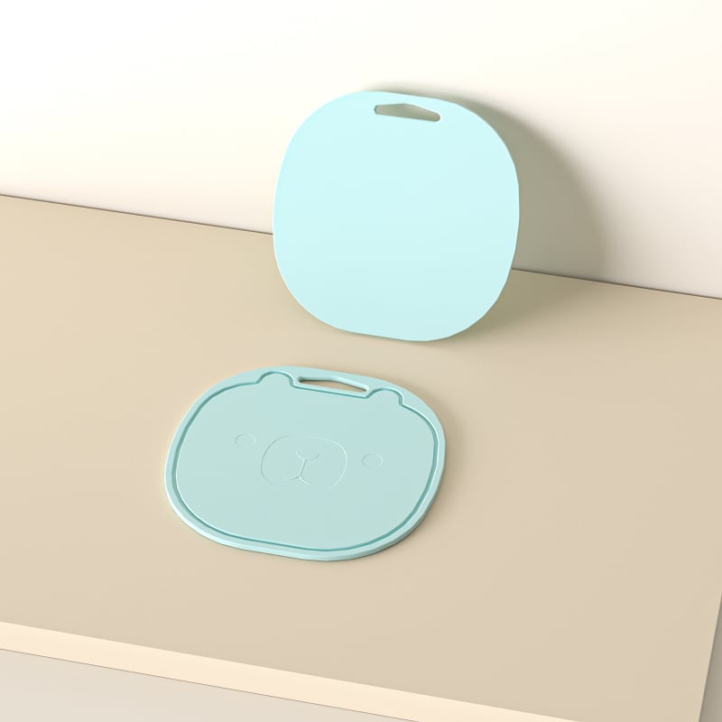 Πίνακας κοπής από σιλικόνη, μη ολισθηρός, αντιβακτηριακός και αντιμυκητιακός, διπλής όψης, κατάλληλος για ωμά και μαγειρευμένα τρόφιμα