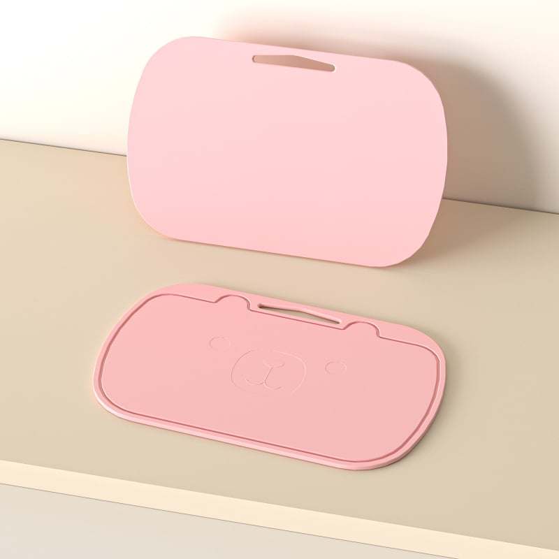 Πίνακας κοπής από σιλικόνη, μη ολισθηρός, αντιβακτηριακός και αντιμυκητιακός, διπλής όψης, κατάλληλος για ωμά και μαγειρευμένα τρόφιμα