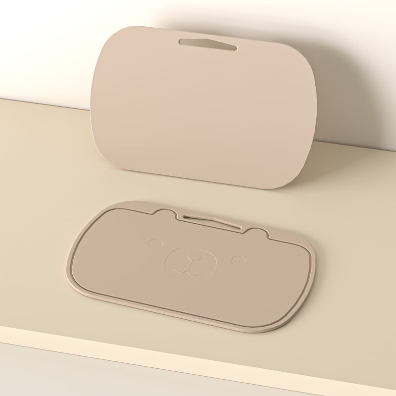 Πίνακας κοπής από σιλικόνη, μη ολισθηρός, αντιβακτηριακός και αντιμυκητιακός, διπλής όψης, κατάλληλος για ωμά και μαγειρευμένα τρόφιμα