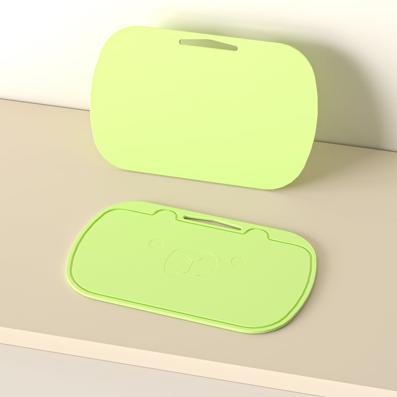 Πίνακας κοπής από σιλικόνη, μη ολισθηρός, αντιβακτηριακός και αντιμυκητιακός, διπλής όψης, κατάλληλος για ωμά και μαγειρευμένα τρόφιμα