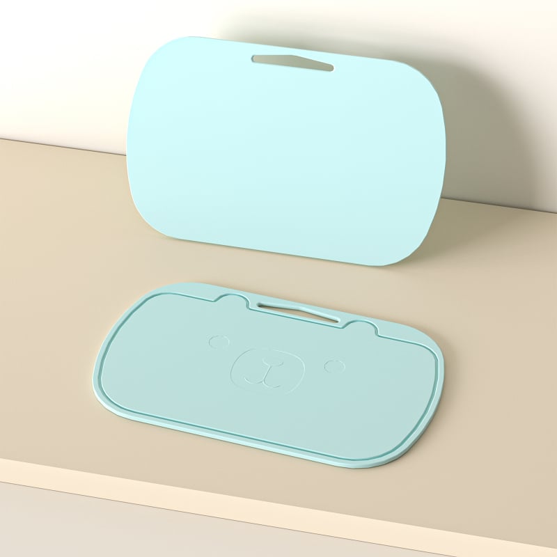 Πίνακας κοπής από σιλικόνη, μη ολισθηρός, αντιβακτηριακός και αντιμυκητιακός, διπλής όψης, κατάλληλος για ωμά και μαγειρευμένα τρόφιμα