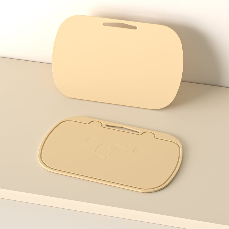 Πίνακας κοπής από σιλικόνη, μη ολισθηρός, αντιβακτηριακός και αντιμυκητιακός, διπλής όψης, κατάλληλος για ωμά και μαγειρευμένα τρόφιμα