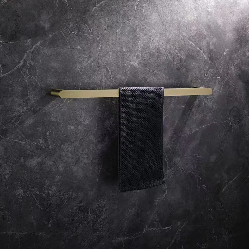 Držač ručnika od nehrđajućeg čelika s elektroplatiranim završetkom, 2 sloja, nosivost 10 kg, stil laganog luksuza