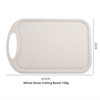 Doska na krájanie zo slamy z pšenice – potravinárska kvalita, obojstranná, prenosná, pre domácnosť, prípravu detskej stravy a krájanie ovocia