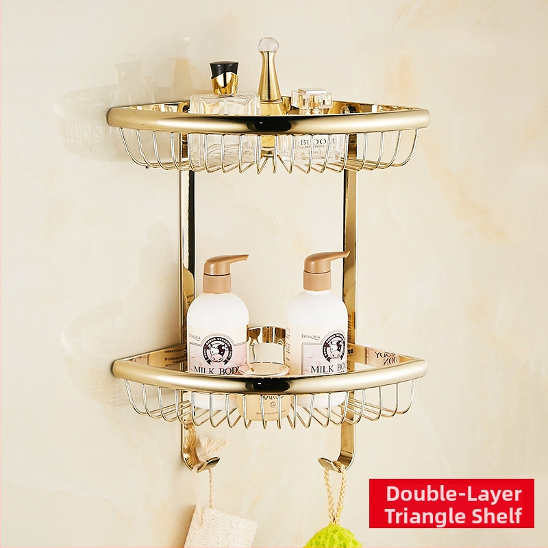 Europski stil, stalak za ručnik od nehrđajućeg čelika sa zlatim premazom i kristalnim setom – Le Jia, licencirana privatna oznaka (Materijal: nehrđajući čelik; Premaz: zlatni premaz; Brand: Le Jia; Licencirana privatna oznaka: Da)