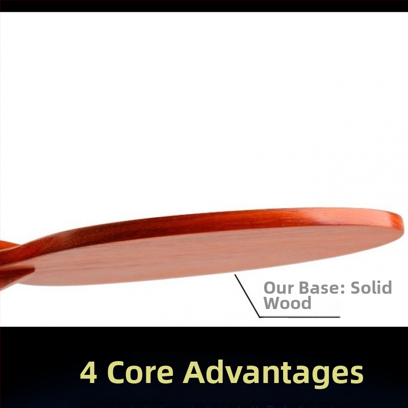 Doska pre stolný tenis – doska z ružového dreva, jednovrstvá, guma s dlhým lepením, bočný úder, určená na tréning a súťaže