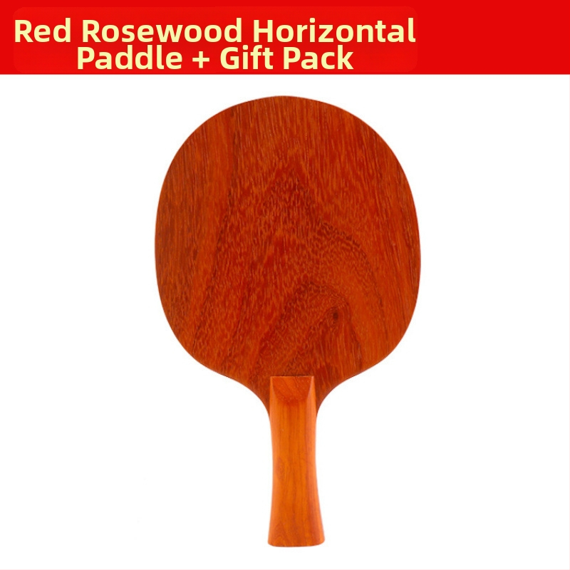 Doska pre stolný tenis – doska z ružového dreva, jednovrstvá, guma s dlhým lepením, bočný úder, určená na tréning a súťaže