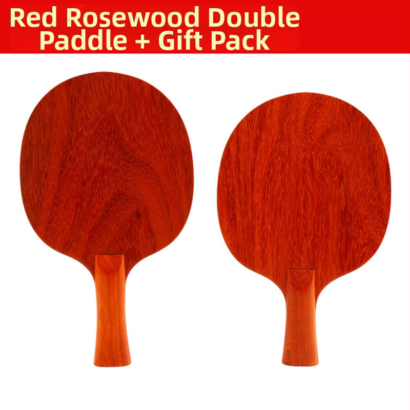 Doska pre stolný tenis – doska z ružového dreva, jednovrstvá, guma s dlhým lepením, bočný úder, určená na tréning a súťaže