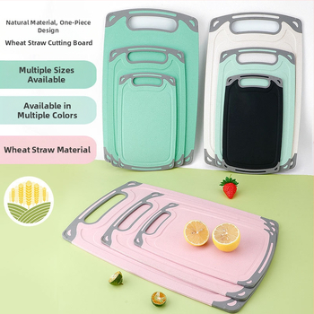 Plastová doska na krájanie, dvojstranná, antibakteriálna, protišmyková, viacúčelová kuchynská doska na ovocie a zeleninu