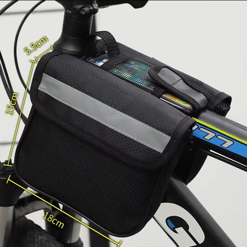 Prednja torba za okvir bicikla – tvrdi kućište, vodootporna, kapaciteta 2 L, model 21, poliester, za planinske i cestovne bicikle