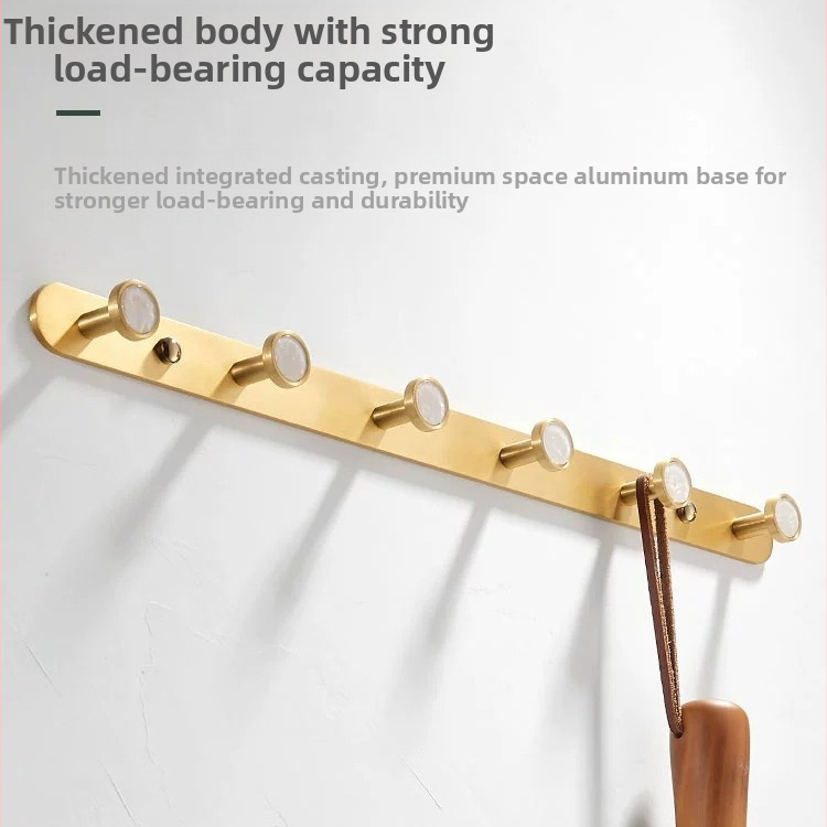 Háčik do kúpeľne z hliníkového zliatiny, samolepiaci, nástenné bez vŕtania, tvar mušle, ľahký luxusný štýl, hmotnosť 1 kg