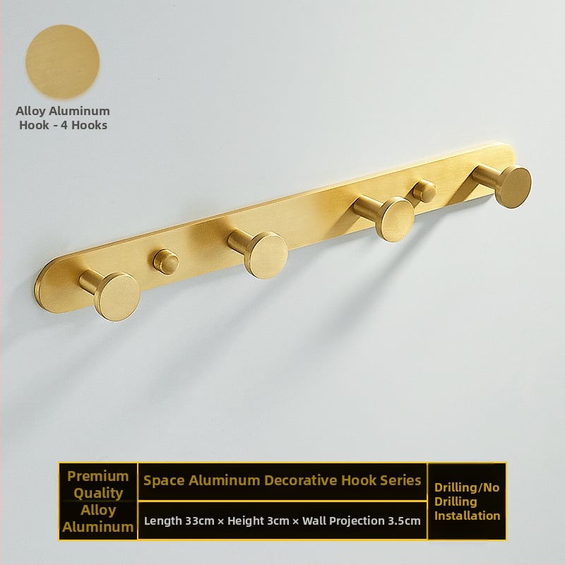 Fürdőszobai kampó alumíniumötvözetből, ragasztós, falra szerelhető fúrás nélkül, kagyló alakú, könnyed luxus stílus, súly 1 kg