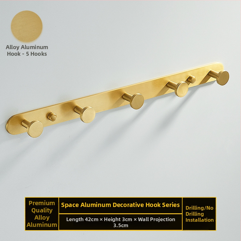 Fürdőszobai kampó alumíniumötvözetből, ragasztós, falra szerelhető fúrás nélkül, kagyló alakú, könnyed luxus stílus, súly 1 kg