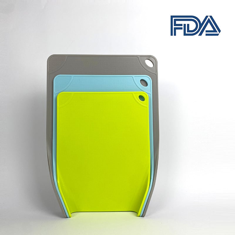 Πολυλειτουργική πλαστική σταντ-σανίδα κοπής – σετ τριών τεμαχίων (ύλη: πλαστικό; κυκλοφορία αγοράς: καλοκαίρι 2021; στυλ: μοντέρνος μινιμαλισμός; λειτουργίες: οικιακή, φορητή, αντιολισθητική)