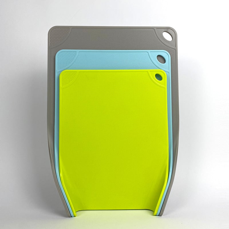 Πολυλειτουργική πλαστική σταντ-σανίδα κοπής – σετ τριών τεμαχίων (ύλη: πλαστικό; κυκλοφορία αγοράς: καλοκαίρι 2021; στυλ: μοντέρνος μινιμαλισμός; λειτουργίες: οικιακή, φορητή, αντιολισθητική)