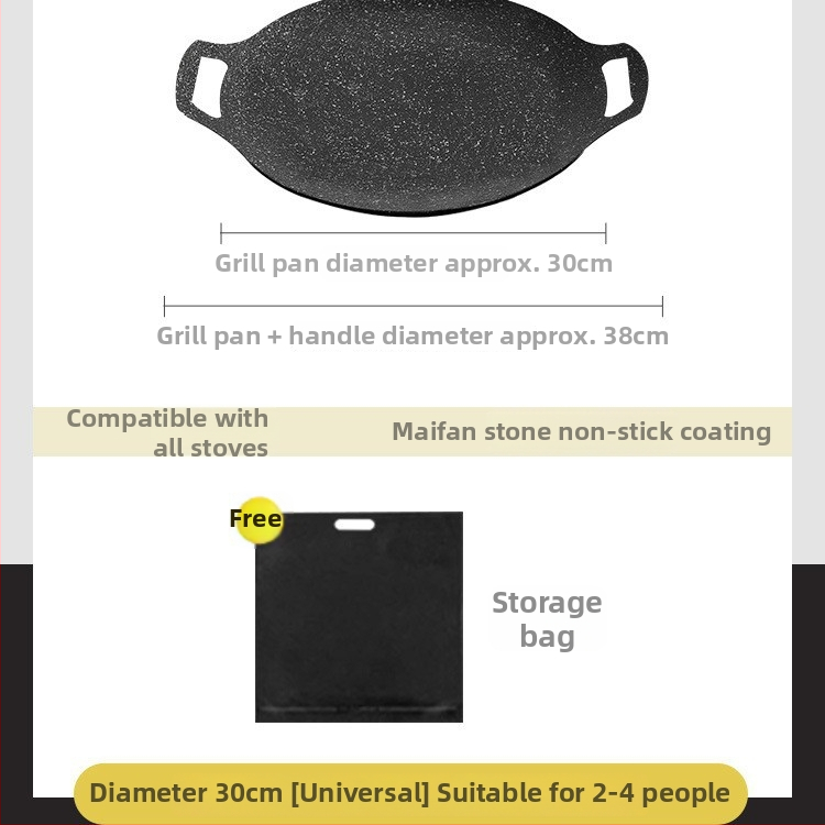 Maifan kameň vonkajšia grilovacia platňa - kruhová, prenosná, viacúčelová, kompatibilná s indukčným sporákom