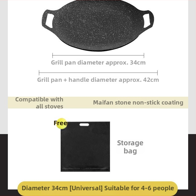 Maifan kameň vonkajšia grilovacia platňa - kruhová, prenosná, viacúčelová, kompatibilná s indukčným sporákom