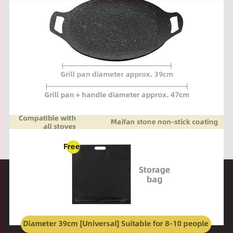 Maifan kameň vonkajšia grilovacia platňa - kruhová, prenosná, viacúčelová, kompatibilná s indukčným sporákom