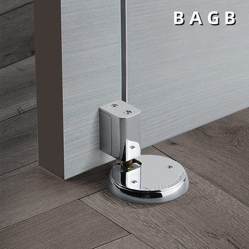 BAGB Mâner de ușă cu aspirație pe podea – fără găuri, anti-coliziune, push-pull (Model FFDX, material: aliaj de zinc, finisaj: placare electrolitică, montaj CT-02)