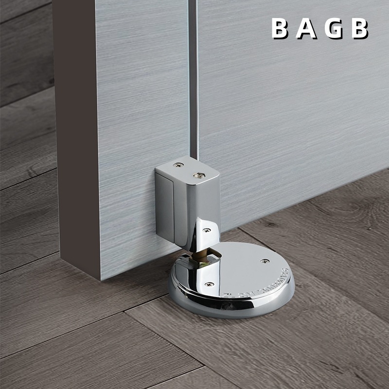 BAGB Mâner de ușă cu aspirație pe podea – fără găuri, anti-coliziune, push-pull (Model FFDX, material: aliaj de zinc, finisaj: placare electrolitică, montaj CT-02)